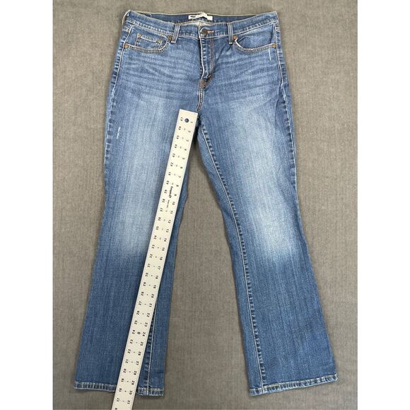 Levis 515 Jeans Women 14 Blue Bootcut Medium Wash Stretch Denim Classic Everyday - Picture 3 of 11